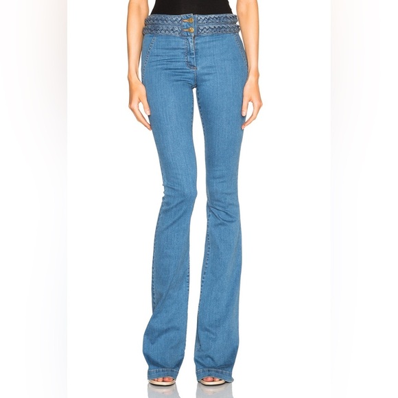 VERONICA BEARD Biscayne Braided Mid Rise Bootcut Jeans - size 6 - Picture 2 of 10